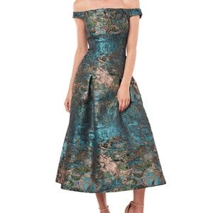 Kay Unger Carina Abstract Jacquard Dress